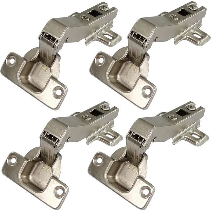 Lot de 2 charnières flexibles à profil bas de 1150 mm - Transparentes - Pour piano