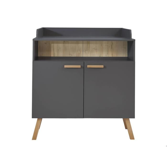 Armoire à langer - CHB Collection - Gris - 96 / 103 / 77 - Mixte - Bois Armoire à langer - CHB Collection - Gris - 96 / 103 / 77 - Mixte - Bois