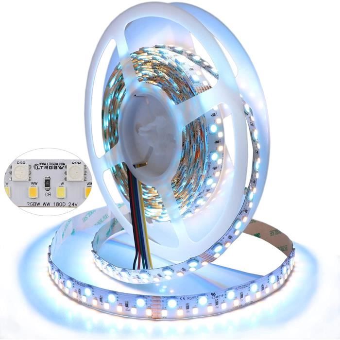Ruban Led Flexible À Double Rangée 24 V 900 Led Rgbcct 24 V Rgbww ...