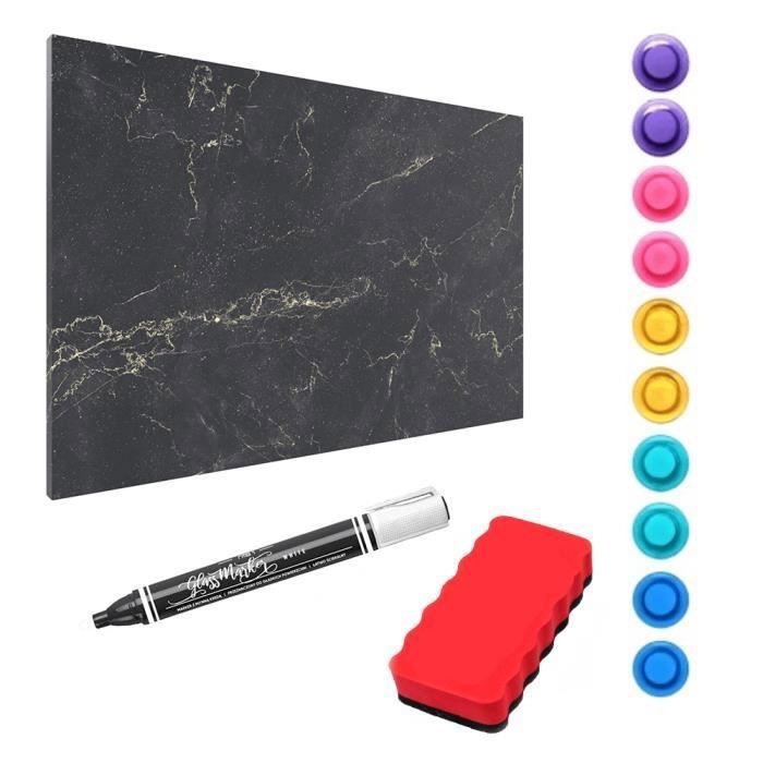 ALLboards Tableau Magnétique Toile 90x60 Cm – Œil Arc-en-ciel, Effet 3D, Déco Murale Mate Et Aimantée