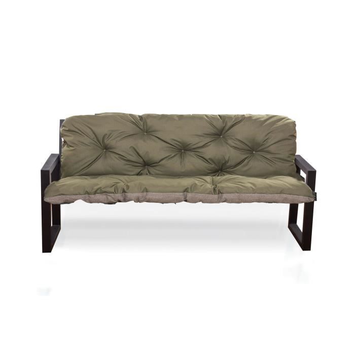 Coussin Pour Banc De Jardin 100x50x5 Cm - Tissu Étanche, Antidérapant, Avec Fermeture Éclair - Confort Extérieur