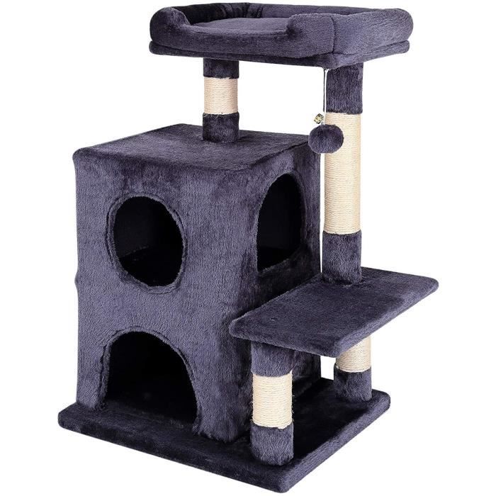 Dibea Kb Arbre A Chat Avec Griffoir Gris Fonce Hauteur 80 Cm 5905 Cdiscount Animalerie