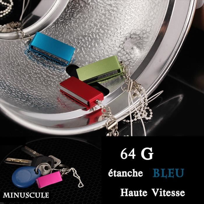 Clé usb |mini clé usb en métal 64Go-Bleu usb - Cdiscount Informatique