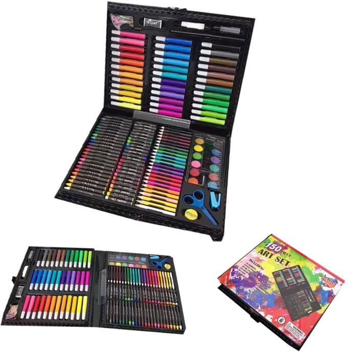 150 Pièces Crayon de Couleur, crayon de couleur dessin stylo Kit d