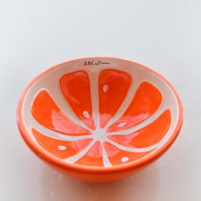 Saladier coudé en céramique pour fruits, céréales, soupe, riz