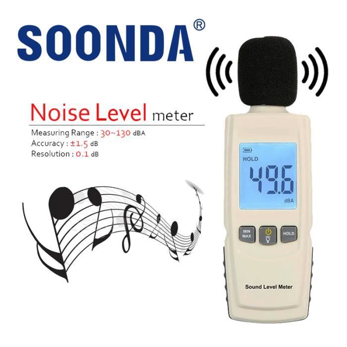 Sonomètre Numérique Décibelmètre 30-130 DB - Enregistrement USB, Rétroéclairage - Modèle SLM-25 - Neuf, Fabriqué En Chine