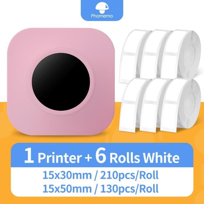 Étiqueteuse Phomemo E975 Rose - Machine à Étiquettes 3D Manuelle, 6 Rubans Inclus