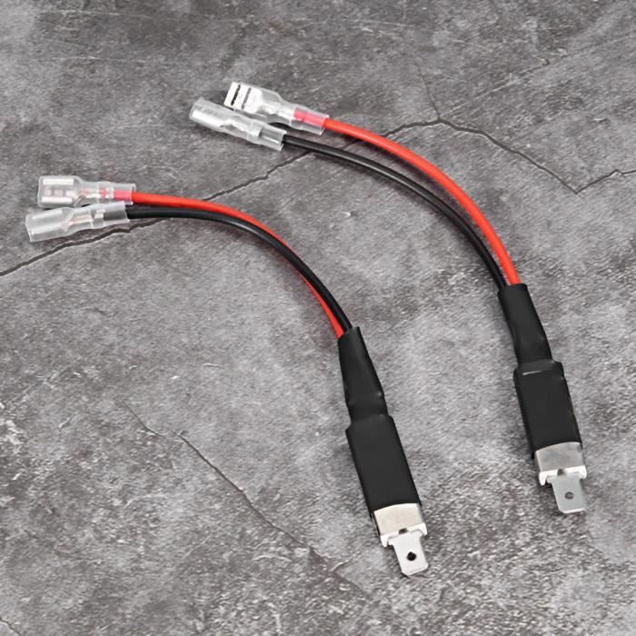 Adaptateur H1 Prise de Faisceau de Câblage, OUSHI H1 Prise Mâle Convertisseur à Diode Unique Faisceau de Câblage de Connexion pour Conversion d'ampoule de Phares LED H1 (Lot de 2 Adaptateur H1 Prise de Faisceau de Câblage, OUSHI H1 Prise Mâle Convertisseur à Diode Unique Faisceau de Câblage de Connexion pour Conversion d'ampoule de Phares LED H1 (Lot de 2