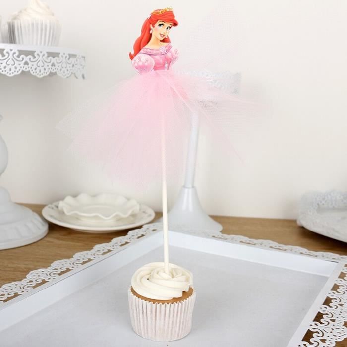 Figurine Decor Gateau 1 Pieces Dessin Anime Princesse Fete D Anniversaire Decorations Enfant Cupcake Anna Type Disney Princess Cdiscount Maison
