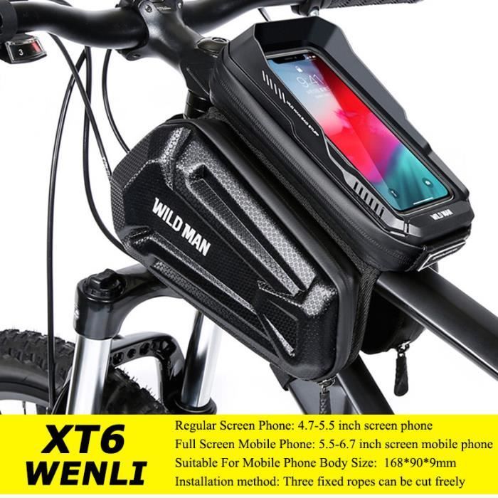 Sac étanche WEST BIKING Coque Dure – Pour Cadre Avant Vélo