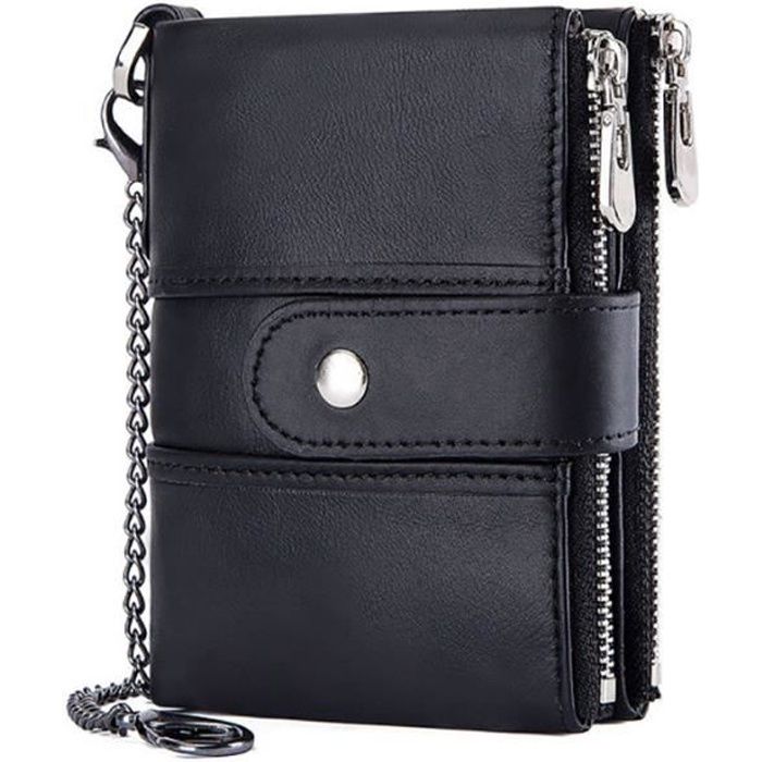 Baellerry Homme Luxe Cuir Souple Tri Fold Portefeuille Credit Carte Support