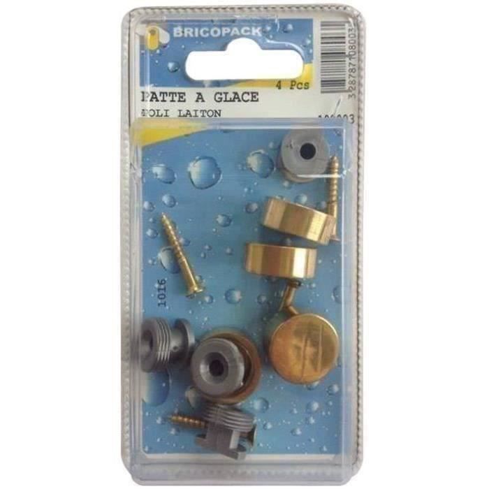 Patte à glace poli en laiton blister