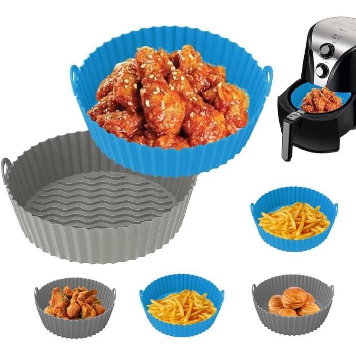 Moule Silicone Air Fryer Accessoires, 3 Pcs Silicone Pot Pour Friteuse A Air Chaud Reutilisable Air Fryer Panier Sans Huile C G1014 Auc1703830626207
