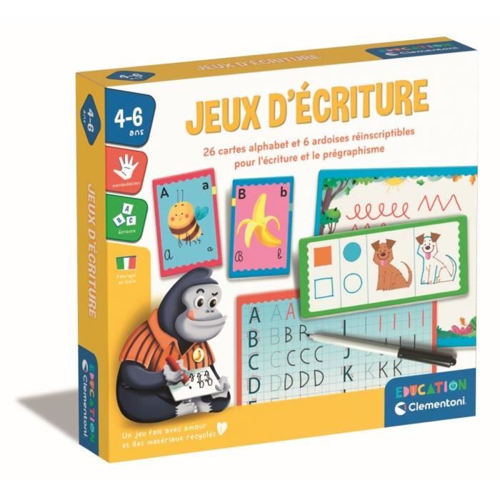 Clementoni - Coffret Jeux d'écriture - 23 activités - Dés 4 ans