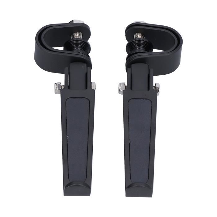 2 Repose-Pieds Pliants Universels Pour Moto, Vélo, Scooter, Kart - Alliage Aluminium, Antidérapants, Pliage 90° - 12 Cm