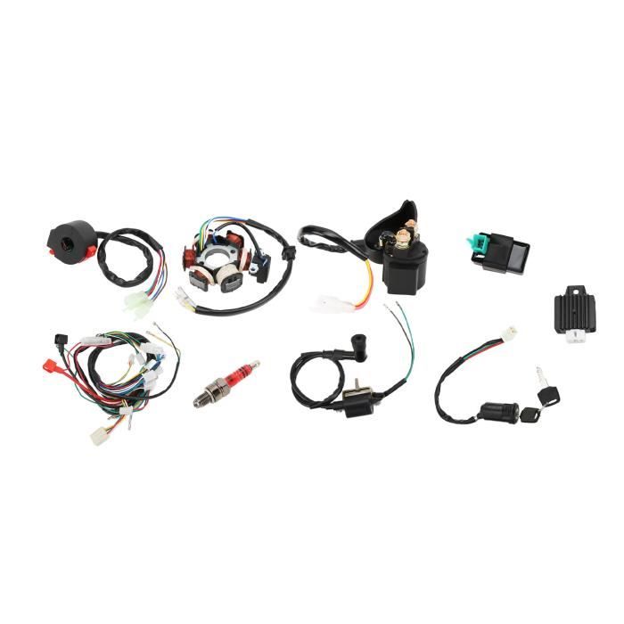 Kit Câblage électrique Complet Pour ATV/QUAD 150-250CC – Inclut Stator, CDI, Bobine, Bougie, Relais…