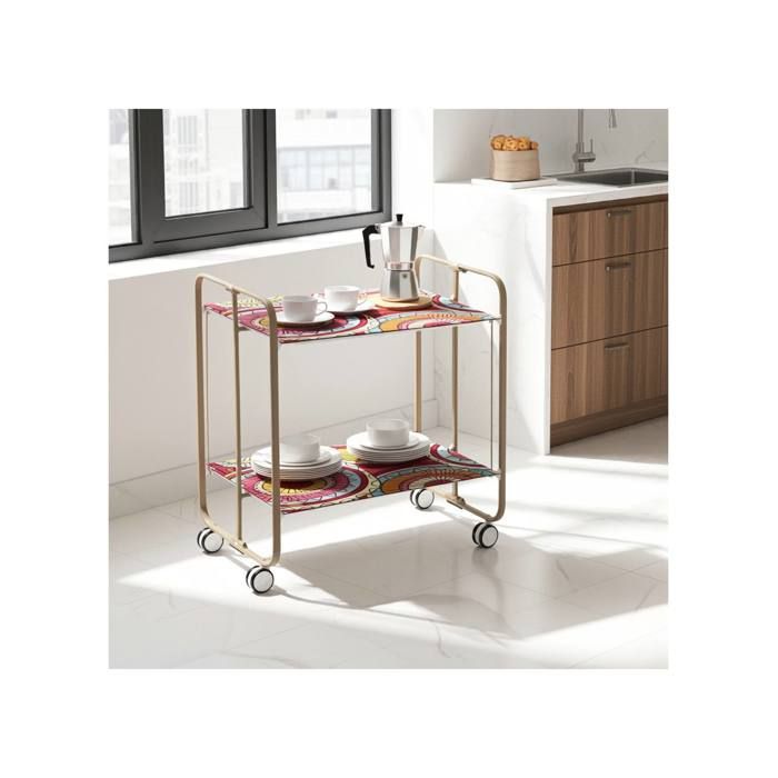 Desserte pliante BAUHAUS avec roulettes Structure couleur sable 2 niveaux 4 positions DON HIERRO. 2929 Desserte pliante BAUHAUS avec roulettes Structure couleur sable 2 niveaux 4 positions DON HIERRO. 2929
