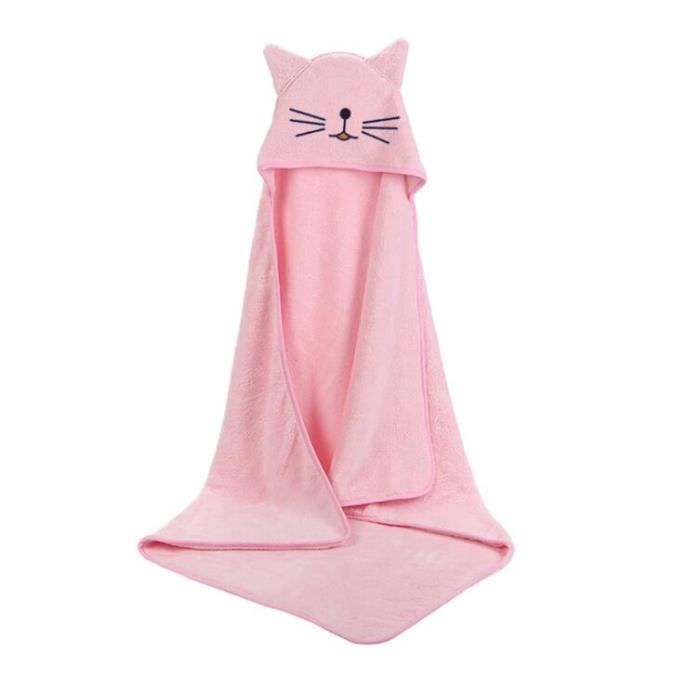 Serviette De Bain Bebe 90 90cm Rose Cdiscount Maison