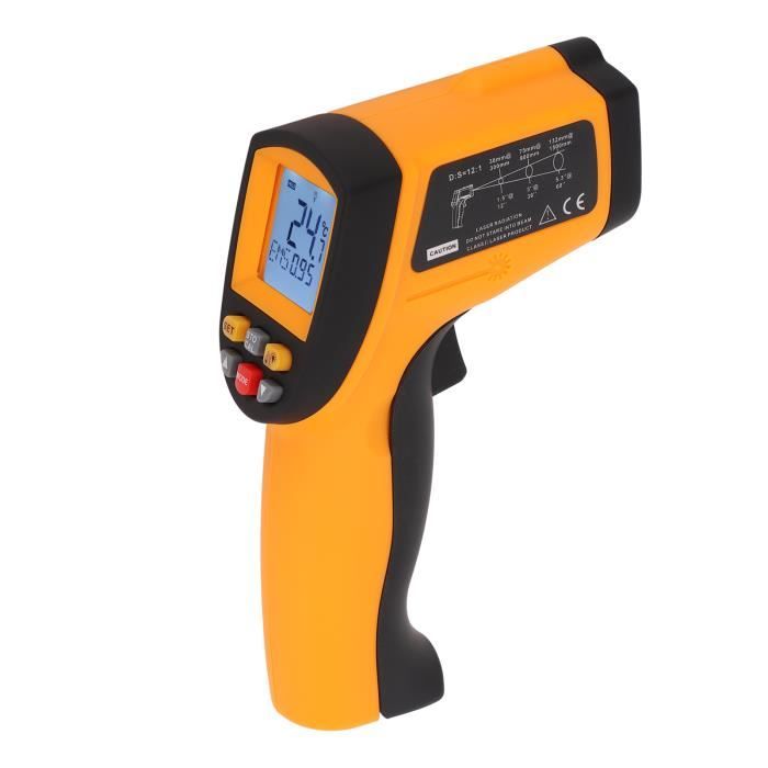 Thermomètre Infrarouge Industriel AIOMEST - Mesure -50°C à 1600°C, Rapport 30:1, Laser Double - Pour Forge, Soudage, HVAC