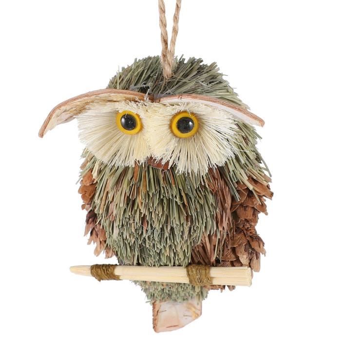 BEIJIALY Lot De 4 Décorations De Noël à Suspendre En Forme De Hibou En Fourrure, Mini Hiboux à Fourrure, Décorations Assorties En Peluche à Suspendre Pour Sapin De Noël (blanc