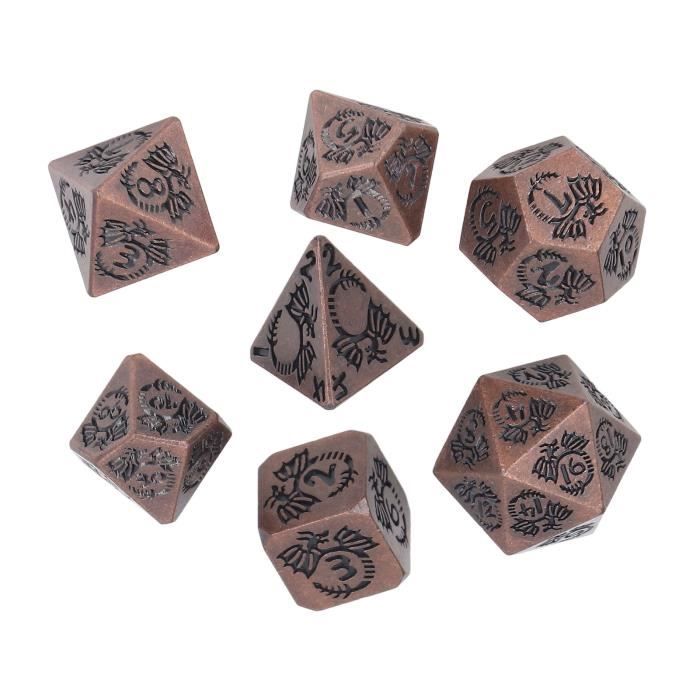 Lot De 7 Mini Dés DND Avec Boîtier De Montre De Poche Creux