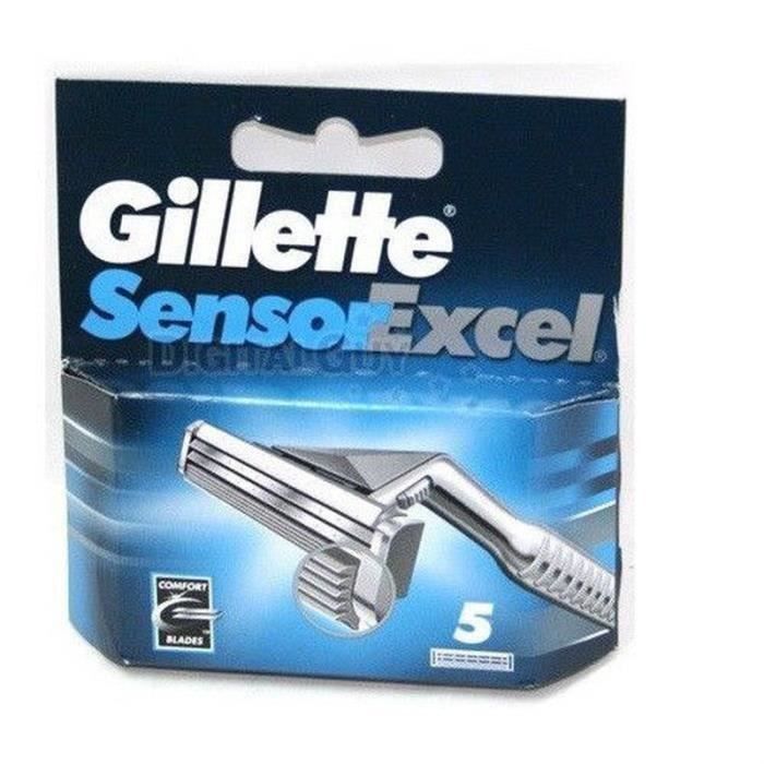 Gillette Sensor Excel Razor Cartridges 5 Pack /GENUINE - Cdiscount Au ...