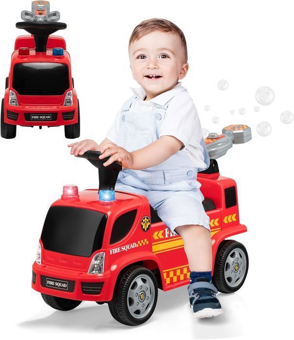 GOPLUS Porteur Scooter lectrique Enfant Moteur d Incendie avec