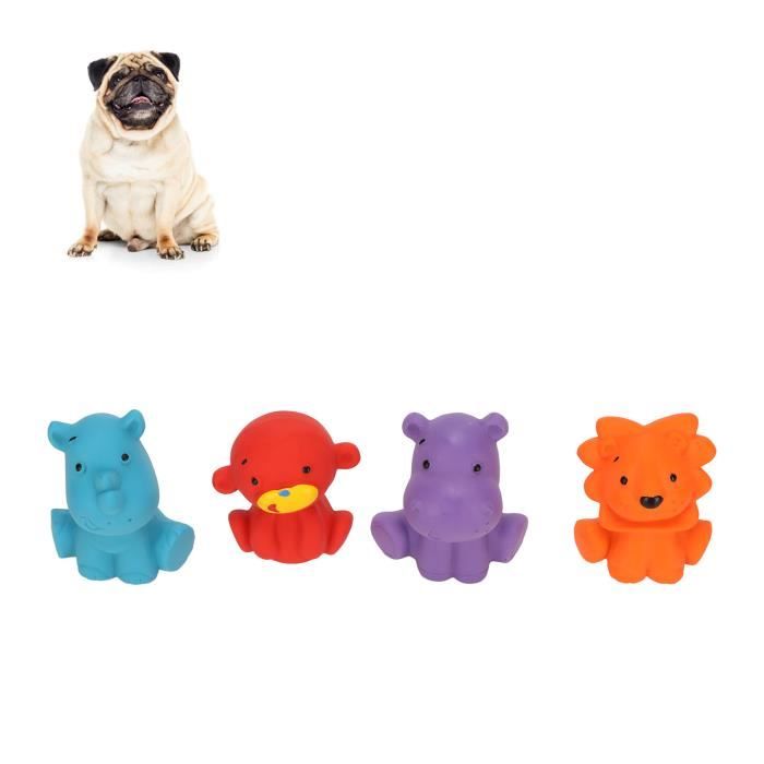 Comparer les prix de 4pcs Jouets chien Jouet à mâcher pour chien Balle à mâcher en caoutchouc avec son de couinement pour chiens Haute Qualité