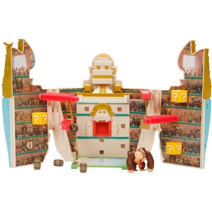 Jouet - JAKKS - SUPER MARIO MOVIE - Mini Basic Playset série 2 - Arène de Donkey Kong et figurine in
