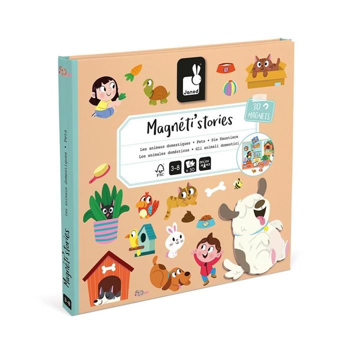 Meilleurs prix pour Magnéti'Stories Animaux Domestiques - Jeu Éducatif Magnétique 30 Aimants - Jouet Enfant en Carton FSC - Dès 3 Ans