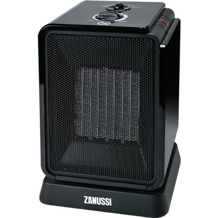 ZANUSSI Chauffage céramique oscillant Cubik 1800W noir ou rouge