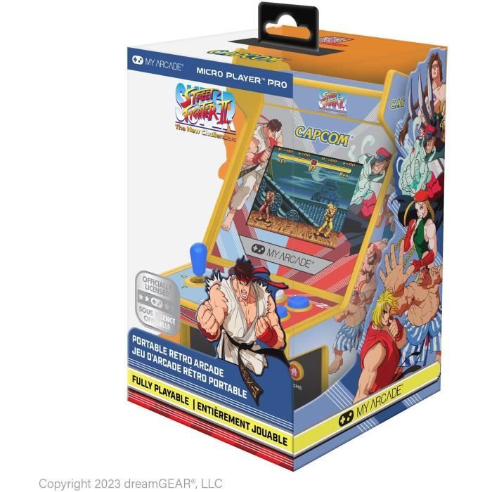 Console Micro Player PRO Super Street Fighter II Jeu rétrogaming Ecran 7cm Haute Résolution
