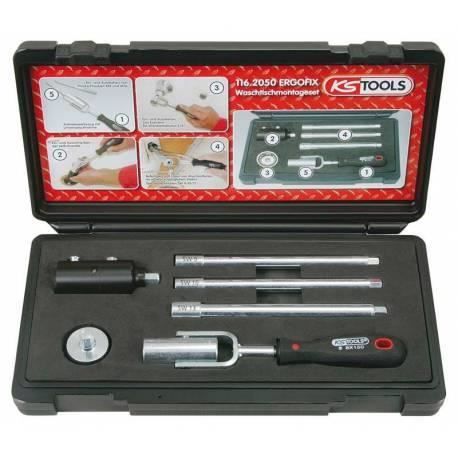 KS Tools Kit d'outils de montage pour lavabo 6 pièces 116.2050