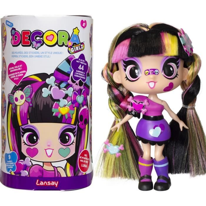 Poupée - LANSAY - 55103 - Decora Girlz - Minis Poupées Fashion À Personnaliser - Luna