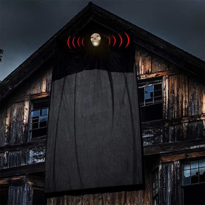 4 Chauves-souris Halloween Lumineuses - Grandes Décorations Extérieures Effrayantes
