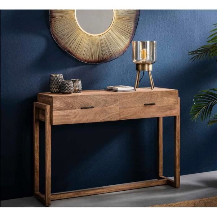 Coiffeuse Gobi 2 Tiroirs Marque Hinsk Console de Rangement Bois 35x76 5x110cm Coiffeuse Gobi 2 Tiroirs Marque Hinsk Console de Rangement Bois 35x76 5x110cm