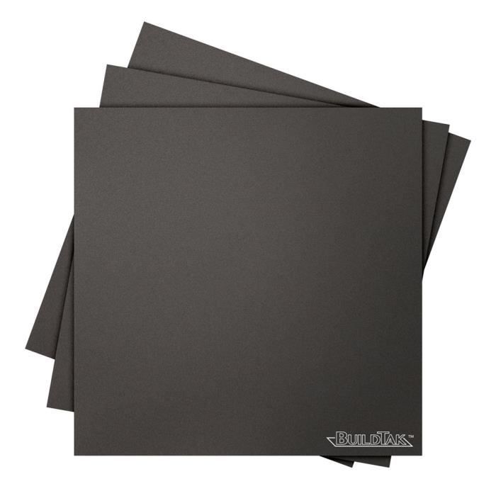 BuildTak BT45X45-3PK Surface De Construction 3D 4.5x4.5 Pouces Carré Noir - Lot De 3