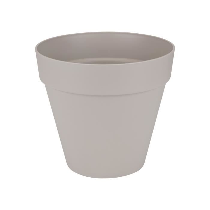 ELHO Pot de fleurs rond avec roues Loft Urban - Ø 40 cm - Gris chaud