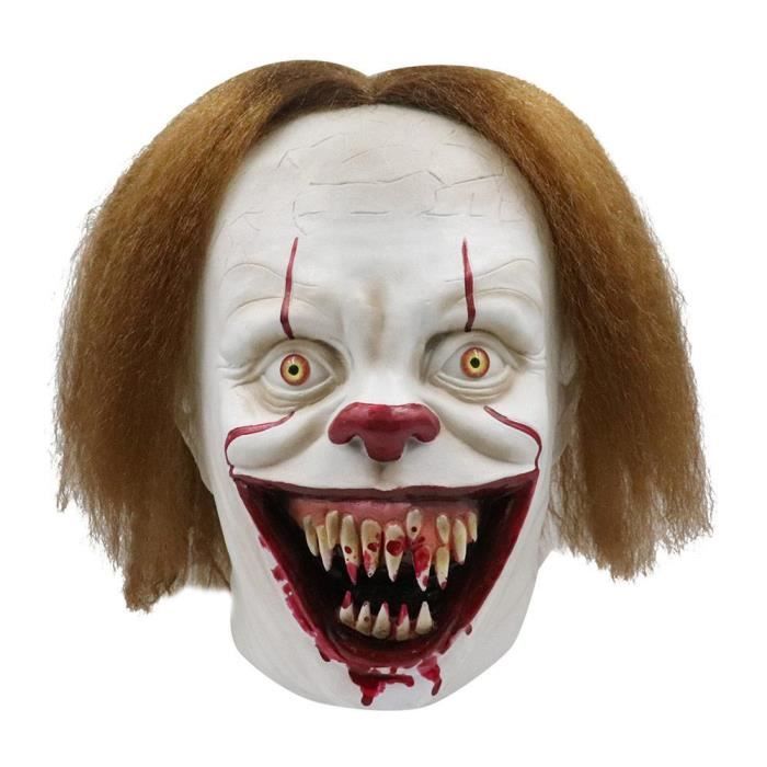 latex mousse Couvrant la t/ête Smiffys Masque clown effrayant