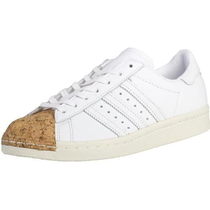Chaussures Adidas Superstar 80S Cork W Blanc - Cdiscount Chaussures