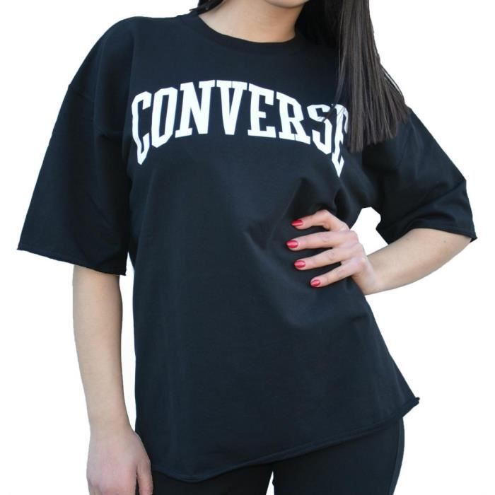 سم كلاب للبيع Converse - Converse Femme Sweat Shirt Oversize Noi سم كلاب للبيع