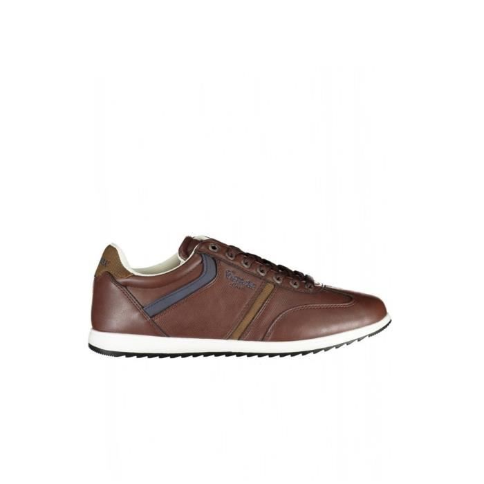 Sneakers basses simili cuir Carrera Homme Marron Lacets Plat Marron Cdiscount Chaussures