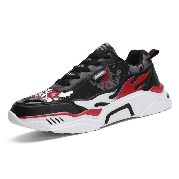 Chaussures Chunky Solides Pour Hommes, Baskets Confortables À Lacets À