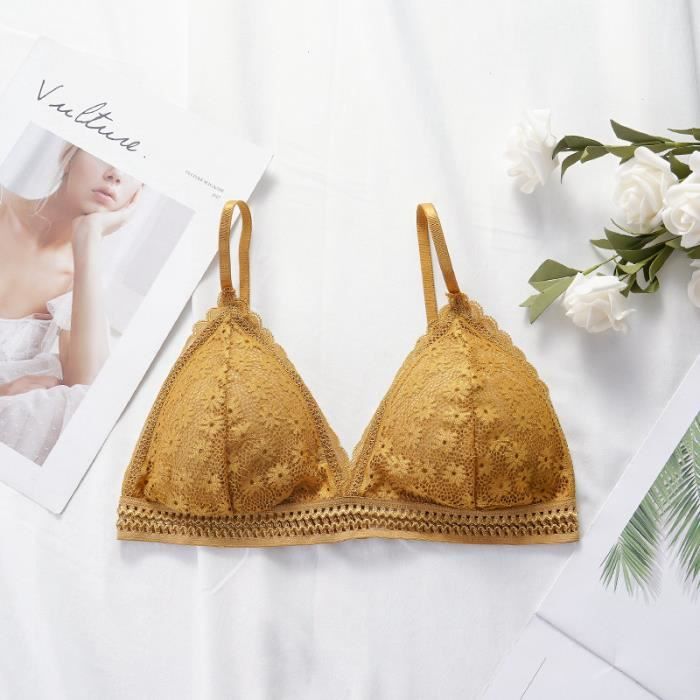 Soutien-gorge Push-up Sans Armatures - Dentelle, Couverture Complète, Taille 3XL Bonnet D