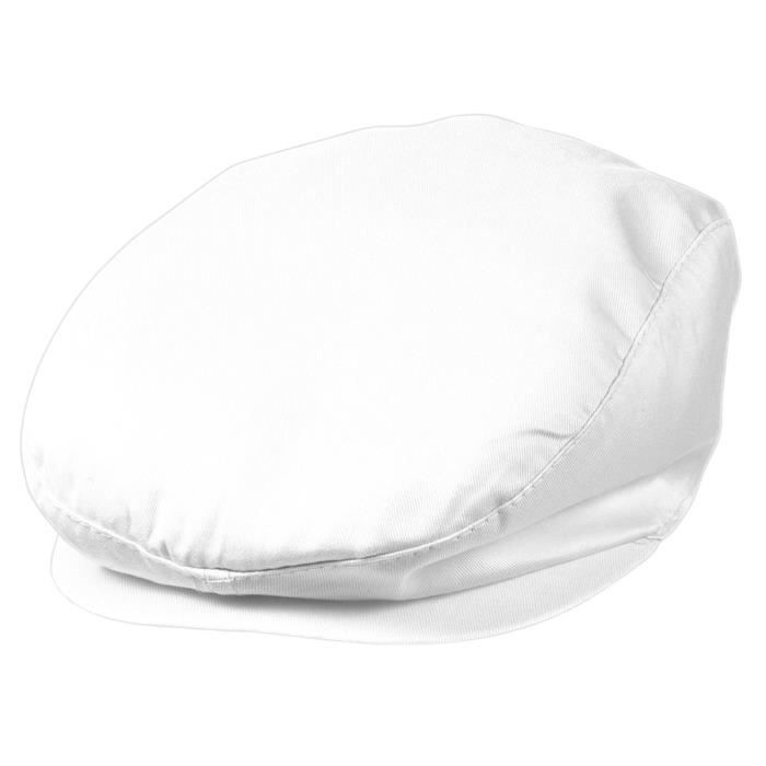 casquette plate - mb007 - blanc
