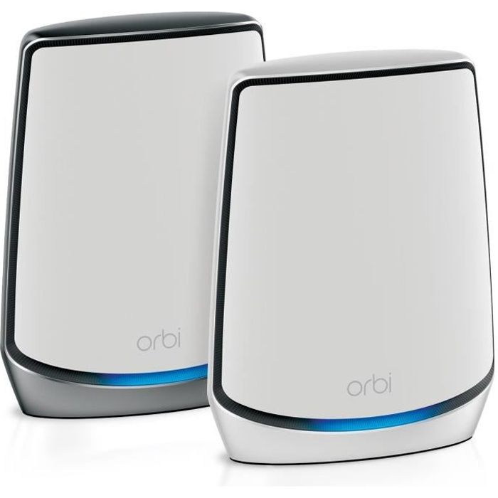 NETGEAR Orbi Système Wifi 6 Mesh RBK852 Tri-Band Vitesse Jusqu'à 6 Gbit/s - Couvre Jusqu'à 350m² et jusqu’à 60 appareils - Pack de 2