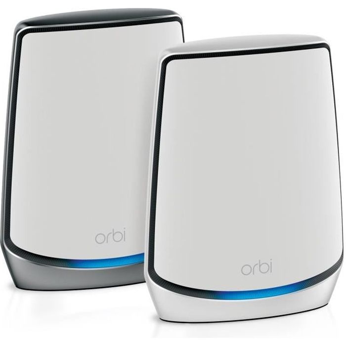 NETGEAR Orbi Système Wifi 6 Mesh RBK852 Tri-Band Vitesse Jusqu'à 6 Gbit/s - Couvre Jusqu'à 350m² et jusqu’à 60 appareils - Pack de