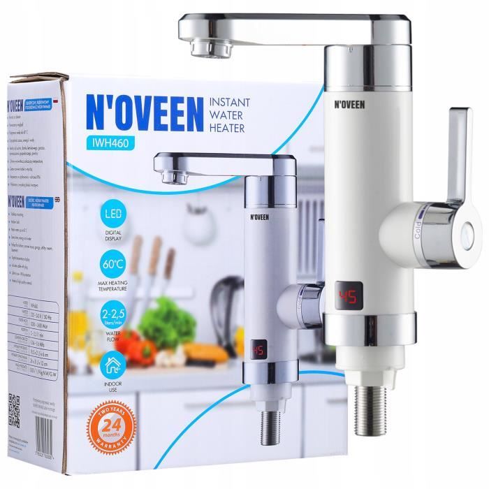 Chauffe-Eau Électrique Noveen IWH460 INOX Instantané De Comptoir - OEM - 3kW - Anode Magnésium