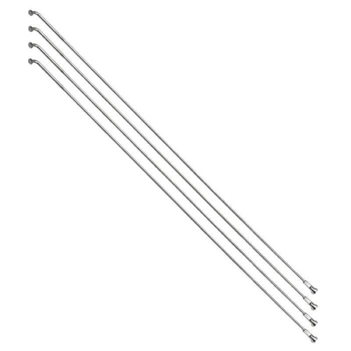 RAYON INOX ARGENT 2mm L 288mm TETE COUDEE AVEC ECROU (TUBE DE 10