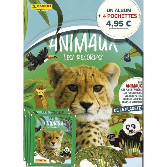 Album Panini Animaux - 48 Autocollants à Collectionner